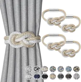 Niceec 445026728782 4 Pack Mini Magnetic Curtain Tiebacks Nordic Simple Style Drape Tie Backs
