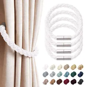B08v1n72rd Niceec 4 Pack Strong Magnetic Curtain Tiebacks Modern Simple Style Drape Tie Backs C