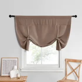 Nicetown 768837427369 Thermal Insulated Blackout Tie Up Curtain For Cafe Farmhouse Room D