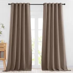 Ntgmblksld266102c13 Nicetown Blackout Sliding Door Curtains 2 Panels 102 Inches Length - Grommet