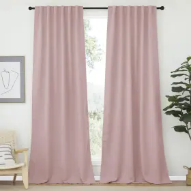 Nthqrpblksld-5263b Nicetown Bedroom Blackout Curtain Panels - Blush Pink Color 52 X 120 Inch