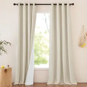 Ntusbgm382l25290c22 Nicetown C34 100% Blackout Curtains 90 Inches Long Thick Linen Textured Bronze G