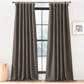 Ntuschbr58sd250108c06 Nicetown Room Darkening Linen Curtains For Living Pinch Pleated Faux Li