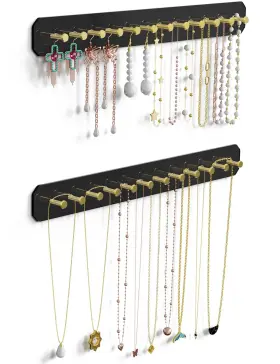 Nihome 810125521171 Wall Mounted Acrylic Jewelry Organizer 2-pack Durable Sleek... Fast Ship