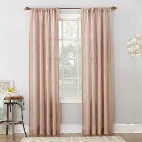No. 918 029927510782 No. Amalfi Linen Blend Textured Semi-sheer Rod Pocket Curtain Panel 54 Inch