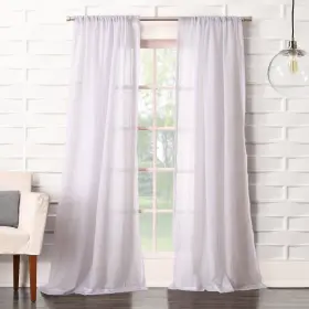 44078 No. 918 Tayla Crushed Texture Semi-sheer Rod Pocket Curtain Panel 50 Inch X 84