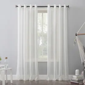44206 No. 918 Erica Crushed Sheer Voile Grommet Curtain Panel 51 Inch X 84