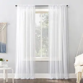 49327 No. 918 Emily Sheer Voile Single Curtain Panel 59 X 108 Inch White