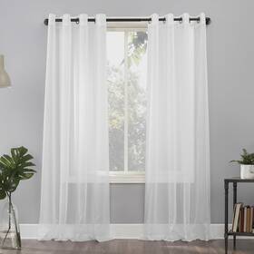 No. 918 52443 No. Emily Sheer Voile Grommet Curtain Panel 59 Inch X 84 White