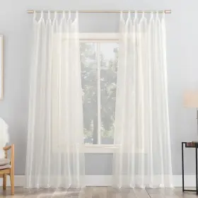 52453 No. 918 Emily Sheer Voile Tab Top Curtain Panel 59 Inch X 84 Eggshell