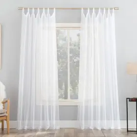 52454 No. 918 Emily Sheer Voile Tab Top Curtain Panel 59 Inch X 84 White