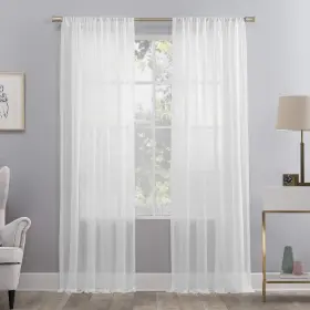56103 No. 918 Genevieve 2-pack Linen Weave Sheer Semi-sheer Grommet Curtain