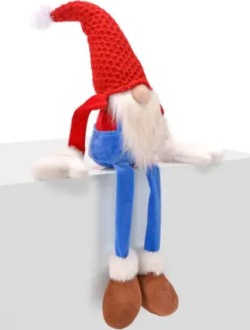 Noideeer 726034925323 24 Inches Christmas Curtain Tiebacks With Gnome Design - Festive Holiday Deco