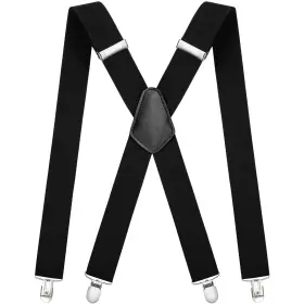 Nonsomple 707017716589 Adjustable Elastic Suspender With Strong Metal Clips For Formal Cos