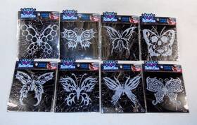Novelty Inc. 794080271367 Gothic Butterfly Window Clings Set Of 8 Different Artistic Goth Designs