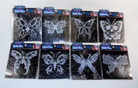 Novelty Inc. 794080271367 Gothic Butterfly Window Clings Set Of 8 Different Artistic Goth Designs