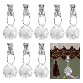 Rx-117-us Nufiwra Crystal Glass Tablecloth Weights Decorative Clear Curtain With Stainl