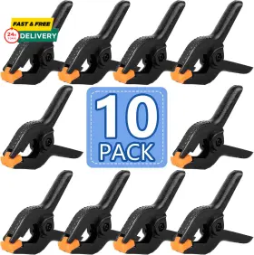 Nuitpy Clamps 6 10 Pack Inch Plastic Spring Black Heavy Duty Clips Backdrop Pl