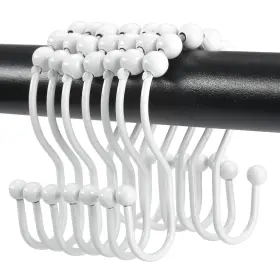 Se-001 Oeh Shower Curtain Hooks Rings White Ru