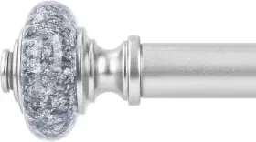 Olvcr01-18-45sl Olv Silver Curtain Rod For Windows 18 To 45 Inches 1 Inch 18-45