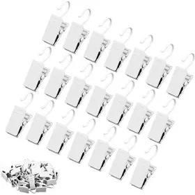 B51-b2162-b2163 Oneoney 120 Pack Clip Hook Set Curtain Clips For Picture Home Decoration White