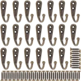 Csp0330 Onwon 20 Pieces Wall Mounted Hooks With 50 Screws Vintage Style Robe
