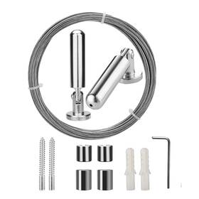 Ootsr Xmhm023 Wall Mount Childrens Art Projects Display Curtain Rod Set - Silver
