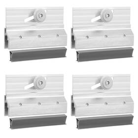 Oqqlin 5313vygw0315 4 Pcs Frameless Shower Door Roller Top Bracket Assembly Silver