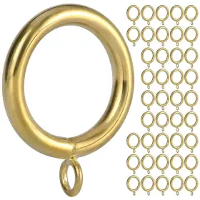 Rw23 Otriek 42pcs Gold Curtain 1.25 Inch Id With Eyelets Fit Up To 1 Rod Heavy Duty Metal