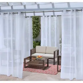 Outdoor Decor 069556517318 No Seftem Indoor/outdoor Grommet Curtain Panel White 50 Inch X 96