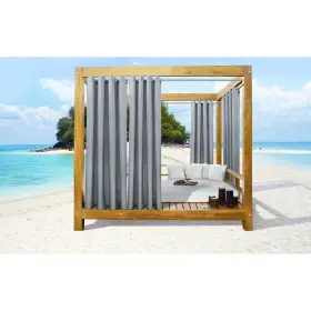 Outdoor Decor 069556577558 Seascapes Indoor/outdoor Grommet Curtain Panel - Pair Alloy Grey 50 Inch X 96