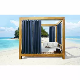 Outdoor Decor 069556577589 Seascapes Indoor/outdoor Grommet Curtain Panel - Pair Indigo 50 Inch X 96