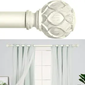 Owebuyt 764194175936 Curtain Rods For Windows 36 To 88 Inch - Heavy Duty Metal Adjustable Length 1