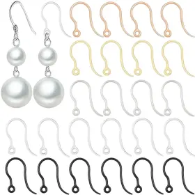 Owlkormy 769293304416 60pcs Safety Non-allergenic Plastic Earring Hooks Ear Wire Anti Allergy