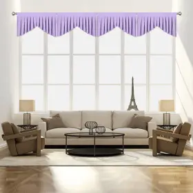 Oy-40-lavender-4p Oyring Window Valance For Kitchen Lavender Rod Pocket Blackout Living Ro