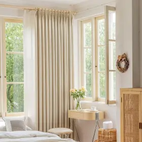 Oypp-g20181-52y84 Oyring Pinch Pleat Curtain 84 Inches Long Room Darkening Thermal Insulated Pleated
