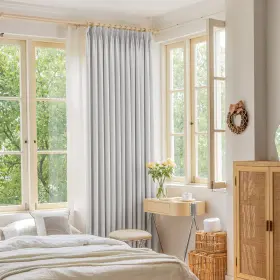 Oypp-g25-52y84 Oyring Pinch Pleat Curtain 84 Inches Long Thermal Insulated Room Darkening Pleated