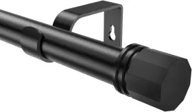 Pab020-16t75-a-fba Pabroni Curtain Rod Single Rods 16 Inch -75 Black-decagon
