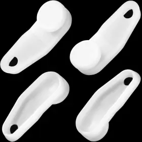 Pangda 445056852839 50 Pieces Curtain Track Glider Hooks White Plastic Rail Hoo