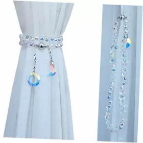 Pcbt-31 Pedobo Magnetic Curtain Tiebacks 2 Pack Crystal Beaded Sun And Moon Pendants Ab