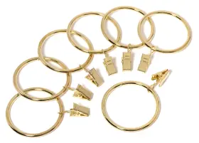 Perfect Order 615435246062 Iron Metal Curtain Clip Rings 2 Inch Interior Diameter 20 Gold