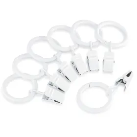 Perfect Order 615435246987 Iron Metal Curtain Clip Rings 1 Inch Interior Diameter White 50