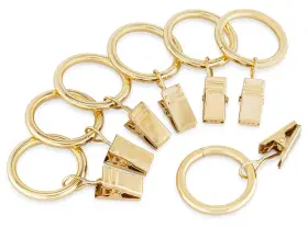 Perfect Order 615435247311 Iron Metal Curtain Clip Rings 1 Inch Interior Diameter Set Of 20 Gold