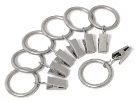 Perfect Order 615435247434 Iron Metal Curtain Clip Rings 1 Inch Interior Diameter Set Of 20 Nickel