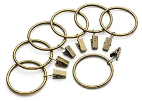 Perfect Order 710228562388 Metal Curtain Clip Rings 2 Inch Interior Diameter Set Of 14 Antique Bronze