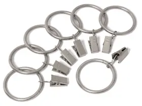 Perfect Order 710228562562 Metal Curtain Clip Rings 2 Inch Interior Diameter Set Of 14 Nickel Satin