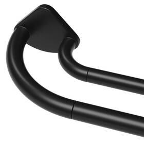 Pesenp S10-hrsg Black Double Curtain Rod 48 To 84 Inches Blackout Wrap Around Fo
