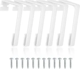 1014229 Peutier 6 Pack Rv Curtain Track Clip Set Window Side Holder Plastic Camper