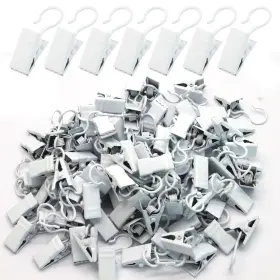 Tuor240729-18 Phituoda Small Curtain Hooks 100 Pack Metal S Hanging Clips Photos Display