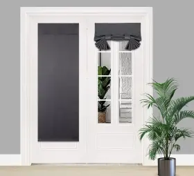 2668 Pi Blackout French Door Curtain Privacy Thermal Insulated For Glass/